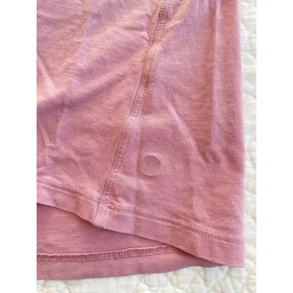 Lululemon athletica All Yours Boyfriend Tank Top Oversized Pima Tee Pink Taupe 8 - Picture 6 of 8